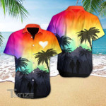 LGBT Pride Lover Sunset Tropical Couple Hawaiian Aloha Shirts All Over Printed Hawaiian Shirt Size S - 5XL