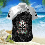 Darts Skull Smoke Custom Name All Over Printed Hawaiian Shirt Size S - 5XL