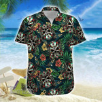 Darts Skull All Over Printed Hawaiian Shirt Size S - 5XL