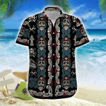Skull Sugar Firefighter All Over Printed Hawaiian Shirt Size S - 5XL