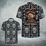 Grumpy Old Man Skull Pattern All Over Printed Hawaiian Shirt Size S - 5XL