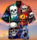 Skull Music Lets Get High All Over Printed Hawaiian Shirt Size S - 5XL