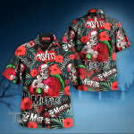 Misfits Skull Santa Christmas All Over Printed Hawaiian Shirt Size S - 5XL