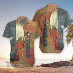 Texan And Skull All Over Printed Hawaiian Shirt Size S - 5XL