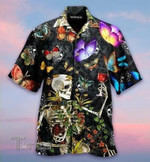 Skull Is Natures Sculpture Butterfly All Over Printed Hawaiian Shirt Size S - 5XL
