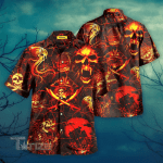 Time Of Pirate Skull All Over Printed Hawaiian Shirt Size S - 5XL
