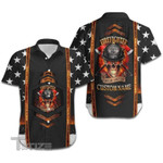 Firefighter Skull Hero Custom Name All Over Printed Hawaiian Shirt Size S - 5XL