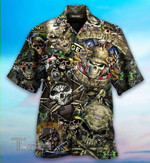 Skull My Alone Time Is For Your Safety All Over Printed Hawaiian Shirt Size S - 5XL
