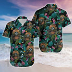 Scuba Diving Skull Tropical All Over Printed Hawaiian Shirt Size S - 5XL