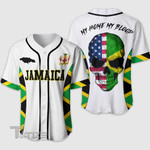 Jamaica Skull My Home My Blood DH Baseball Shirt