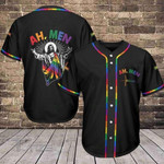 Jesus Ah Men LGBT Baseball Shirt