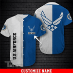 Custom Name USAF Baseball Shirt