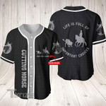 Cutting Horse Grey Important Choice Custom Name Baseball Shirt