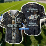 Horse Racing Choose Something Fun Art Custom Name Baseball Shirt