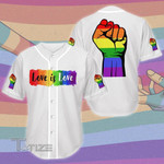 LGBT Love Baseball Tee Jersey Shirt Baseball Shirt