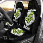 Weed dont care bear green bear Car seat cover