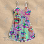 Psychedelic eyes pattern Rompers For Women