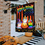 LGBT Unicorn Halloween Trick Or Treat Flag Garden Flag, House Flag
