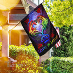 Love Is Love. Couple Dragon LGBT Pride Flag Garden Flag, House Flag