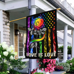 Love Is Love LGBT American US Flag Garden Flag, House Flag