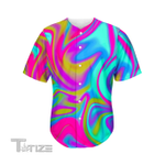 Neon Psychedelic Trippy Baseball Shirt