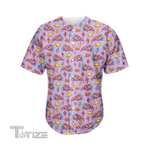 Psychedelic Pizza Pattern Baseball Shirt