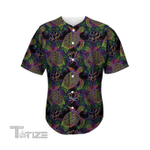 Psychedelic Sea Turtle Pattern Baseball Shirt