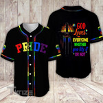 Lgbt Pride God Loves Everyone Whether You Like It Or Not Baseball Shirt
