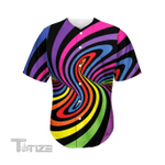 Rainbow Torus Psychedelic Baseball Shirt