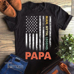 Papa Man Myth Legend Gift For Mens Dad Father Retro Vintage Graphic Unisex T Shirt, Sweatshirt, Hoodie Size S - 5XL