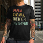 Mens Pepaw Man Myth Legend  For Mens Dad Father Grandpa Graphic Unisex T Shirt, Sweatshirt, Hoodie Size S - 5XL