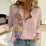 Lgbt Pattern Pride Linen Casual Shirt