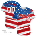 Personalized American Flag 4th of July, American Independence Day Baseball Shirt