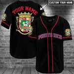 Puerto Rico Amazing Custom Name Baseball Jersey Father's Day Gift for Dad Baseball Shirt