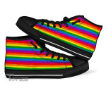Rainbow Flag Lgbt Patterm Unisex High Top Canvas Shoes