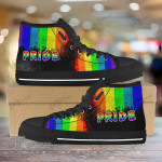 Pride Shoes Lgbt Pride Color Pattern Unisex High Top Canvas Shoes
