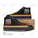 Born This Gay Lgbt Unisex High Top Canvas Shoes