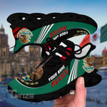 Mexico Flag Eagle Custom Name Clunky Sneakers