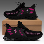 Breast Cancer Fight Like A Girl Black Clunky Sneakers