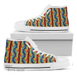 Gay Pride Hand Sign Pattern Print Unisex High Top Canvas Shoes