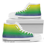 Lgbt Pride Rainbow Gradient  Unisex High Top Canvas Shoes