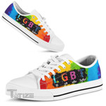 LGBT Life Gets Better Together Rainbow Low Top Canvas Shoes