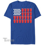 Lost Gods Men's Fourth of July Pong American Flag Graphic Unisex T Shirt, Sweatshirt, Hoodie Size S - 5XL