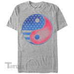 Lost Gods Men's Fourth of July Yin Yang American Graphic Unisex T Shirt, Sweatshirt, Hoodie Size S - 5XL
