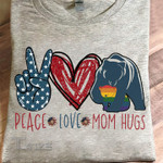 LGBTQ Peace Love Hugs Graphic Unisex T Shirt, Sweatshirt, Hoodie Size S - 5XL