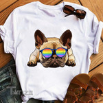 French Bulldog Lgbt Sunglasses Graphic Unisex T Shirt, Sweatshirt, Hoodie Size S - 5XL