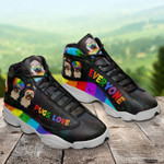 LGBT Love is Love Pride's Month Rainbow Color 13 Sneakers XIII Shoes