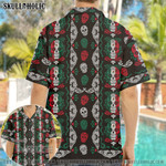 Mexican Flag Sugar Skull All Over Printed Hawaiian Shirt Size S - 5XL