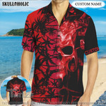 Personalized Skull Beach All Over Printed Hawaiian Shirt Size S - 5XL