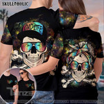 Matching Couple Shirt Skull Couple Dadlife Momlife 3D All Over Printed Shirt, Sweatshirt, Hoodie, Bomber Jacket Size S - 5XL